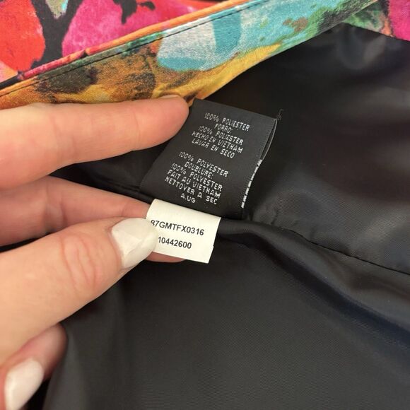 Kasper Separates Womens Size 6 Career Bright Colorful Floral Blazer Jacket - Picture 6 of 8